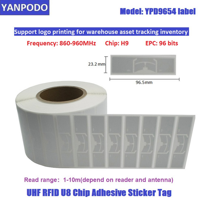 YANPODO 데스크탑 리더 및 쓰기 UHF RFID 860 960MHZ 카드 복사기 ISO 8000 6C EPC C GEN2 인코딩 USB B형 인터페이스 포함, 50pcs label, 1개