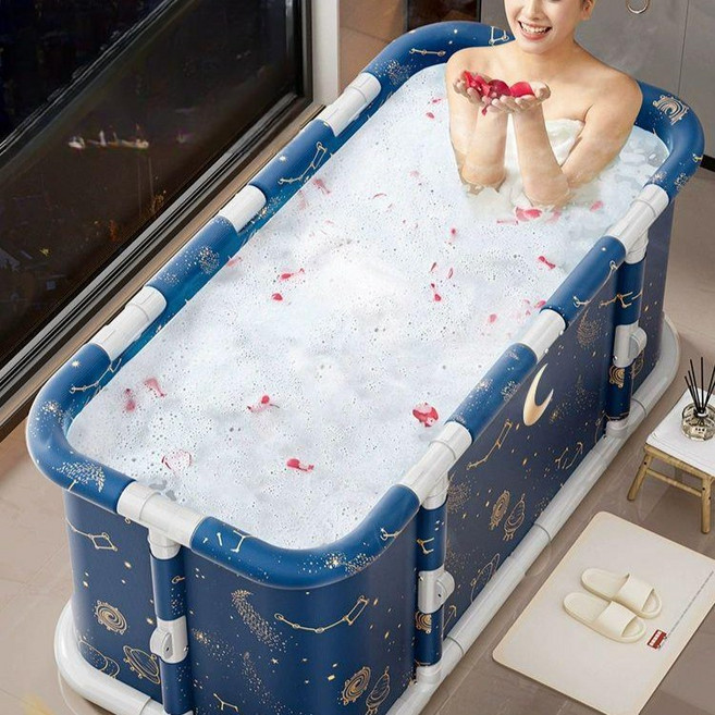 대형접이식욕조 성인 반신욕사우나 이동 가정용사우나, 1개, 보강된 받침대 2025년 신모델 5개