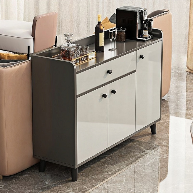 YAPOGI 가정용 다용도 부엌찬장 주방 수납장 렌지대 찬장 밥솥다이 그릇진열장 주방 수납장, 그레이