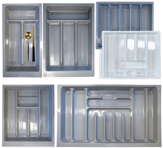 PVC 수저분리함 수저함 수저정리함 서랍정리 보관함 싱크대 다용도 트레이 수납장, 04. PVC 수저분리함 500, 1개