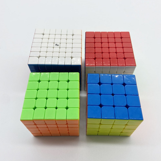 4x4 5x5 6x6 7x7 YJ MGC 큐브 스티커리스 444 자석큐브 선수용 큐브 44 55 66 77 / 20개이상 구매시 마론 8색펜 1개 증정, 4x4 큐브 (스티커리스), 혼합색상