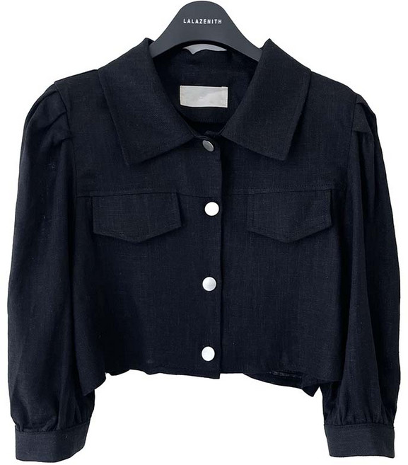 라라콩 여름 린넨 크롭 자켓