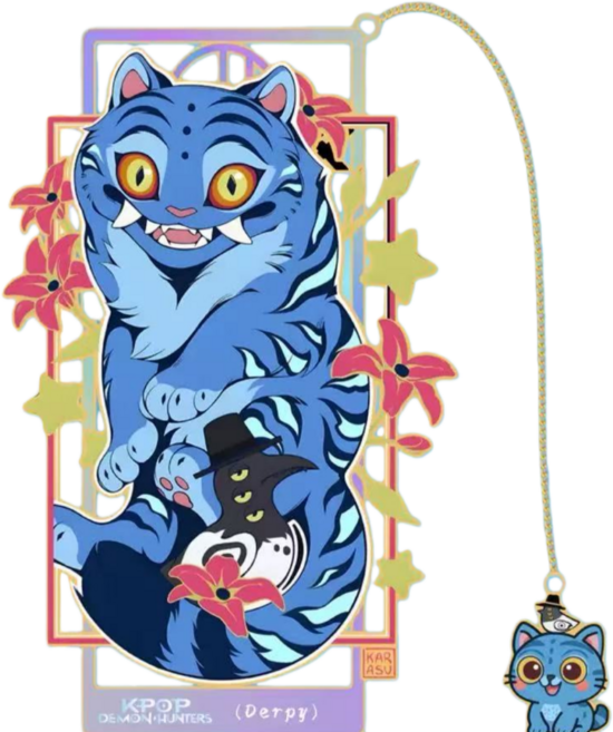 케이엠 프리미엄 금속 책갈피 호랑이 북마크, 금장, 1개