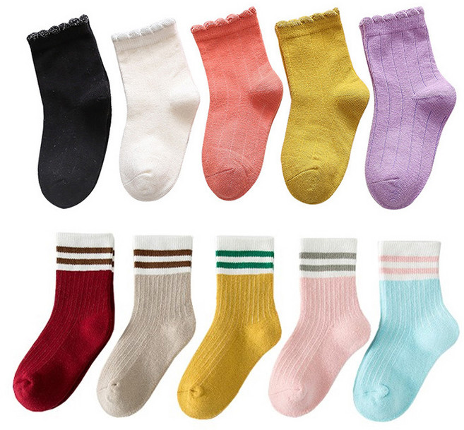 여아양말 10족 세트 아동 키즈 주니어 초등학생 긴목 중목 사계절 양말세트