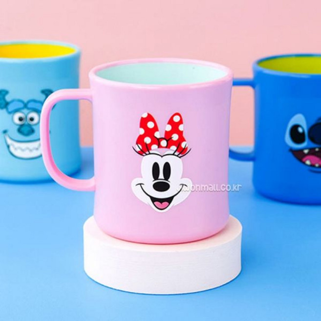 디즈니 미니마우스 키요 더블컬러 핸들컵 유아 어린이 양손잡이 물컵 B2-582534