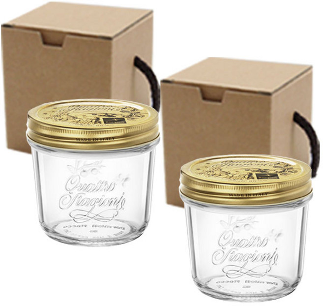 HHmall 보르미올리 콰트로 와이드 유리병 + 기프트박스 200ml 2세트, 2개
