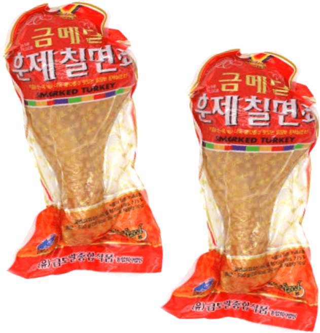 쉽쿡 금메달 훈제 칠면조다리 550G, 2개