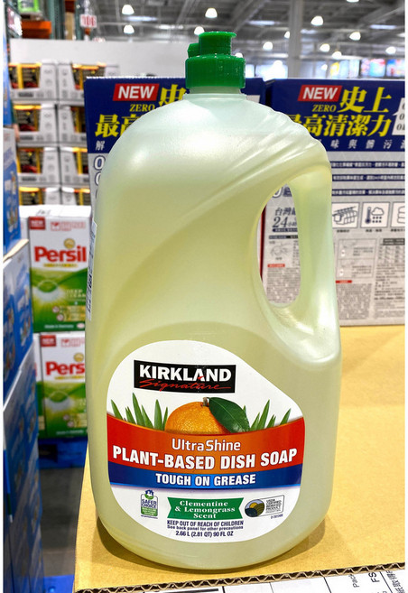 Kirkland Signature 科克蘭 晶亮洗碗精 2.66公升 柑橘羅勒香, 1個, 貨運宅配, 2.66L