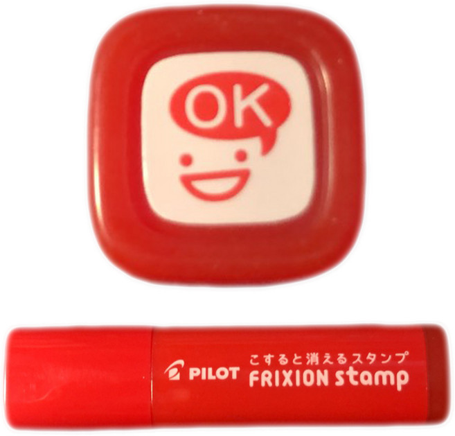 PILOT 百樂 FRIXION STAMP 可擦拭印章, 1盒, OK(SPF-12-10R)