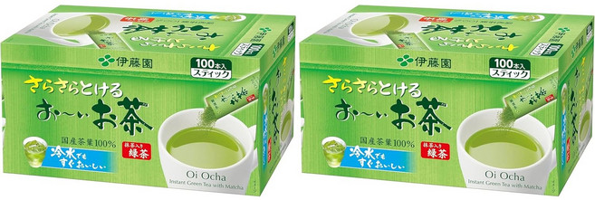 이토엔 오이오차 말차가루 분말 스틱타입 100개입 2개세트, 800mg, 2개