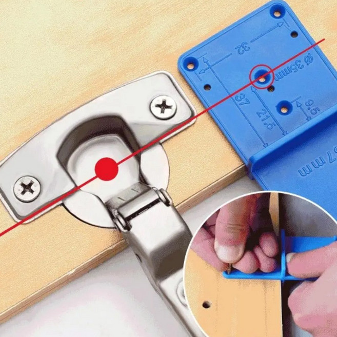 싱크대 경첩 타공 가이드 블럭, 경첩가이드, 1개