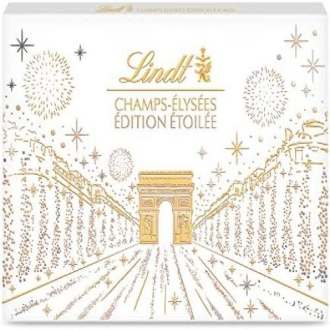 린트 박스 샹젤리제 에디션 골드 블랙과 화이트 밀크 초콜릿 세트 크리스마스 468g 2023 2024, 1개, 465g