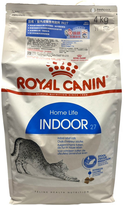 ROYAL CANIN 室內成貓專用飼料 INDOOR 27 4公斤, 4kg, 1, IN27