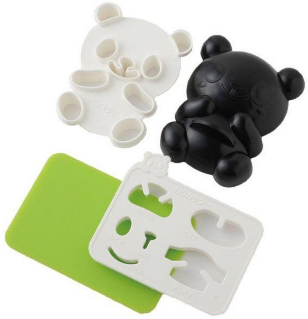 [아페페] 귀여운 판다 베이킹 쿠키틀 라이스 모양틀 유아식기 간식 캐릭터모형 R186786963, 1개