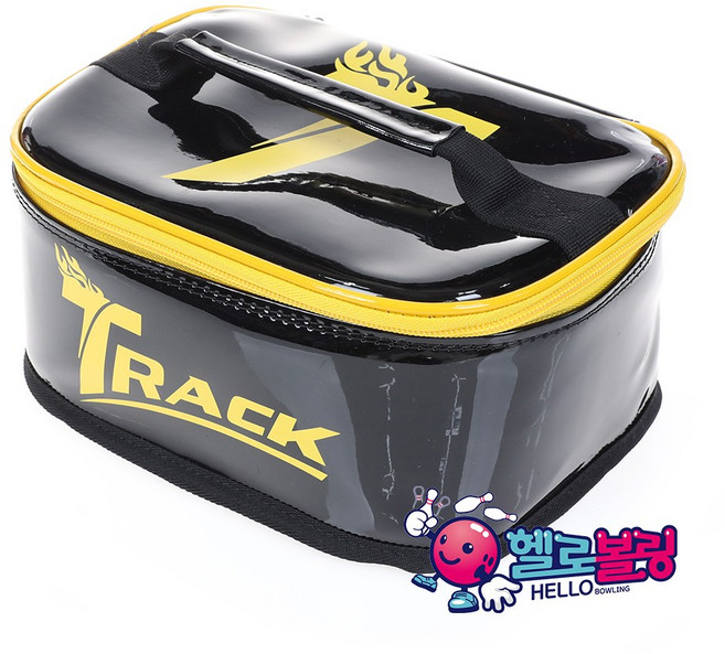 트랙 에나멜 악세사리 볼링가방 [블랙/옐로우] / 볼링 악세사리 백 / 악세사리 파우치 / 퍼프볼 증정!, 1개