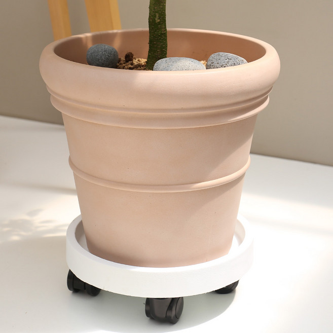 morningscent 더블링 바소 수지 화분, 모카, 1개