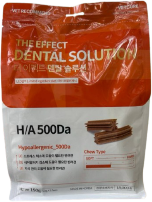 국내정품벳큐어 더 이펙트 덴탈 솔루션 150g(10gX15ea) x3봉 식이알러지 덴탈츄매장, 15개, 10g