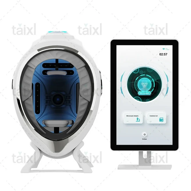 3D 피부 스캐너 케어 얼굴 분석기 모니터 기계 매직 미러 휴대용 테스트 감지기 카메라, 02 220V, 01 빠른, 01 미국