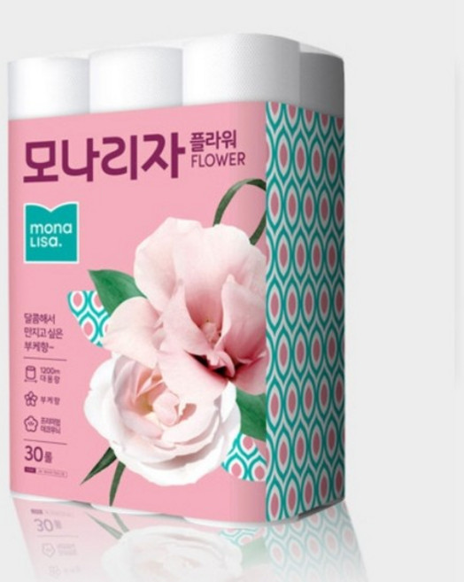 플라워 2겹 40m 30롤 화장지 휴지 두루마리_JS