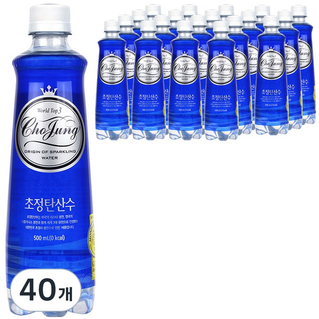 초정탄산수 플레인, 500ml, 40개