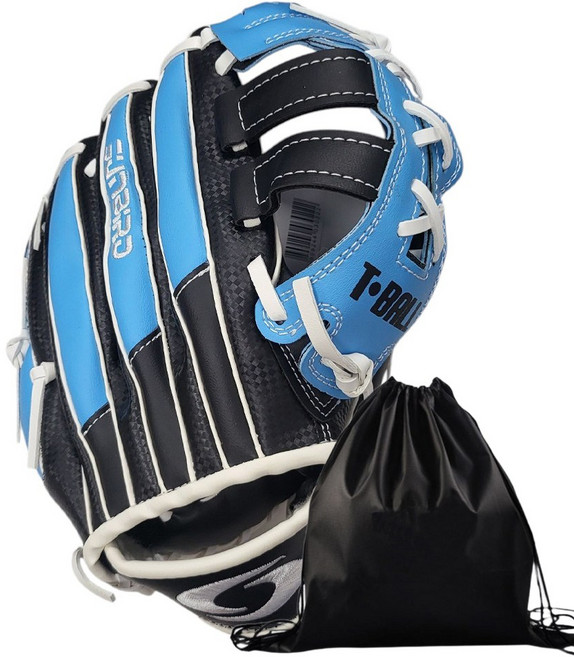 썬버드 티볼글러브 우투 왼손착용 티볼장갑 투센 파우치, 1세트, TW50 블루