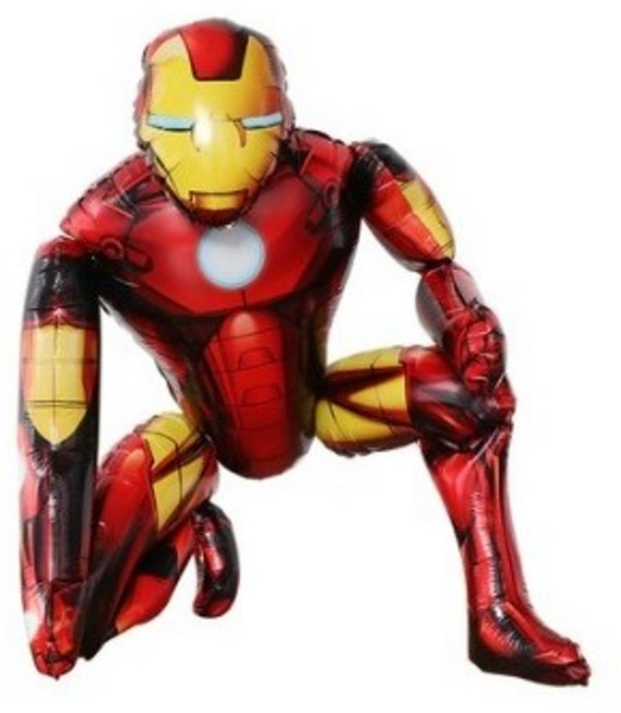 히어로 스파이더맨 배트맨 아이언맨 대형 호일 생일 파티 풍선, 1개, 아이어맨