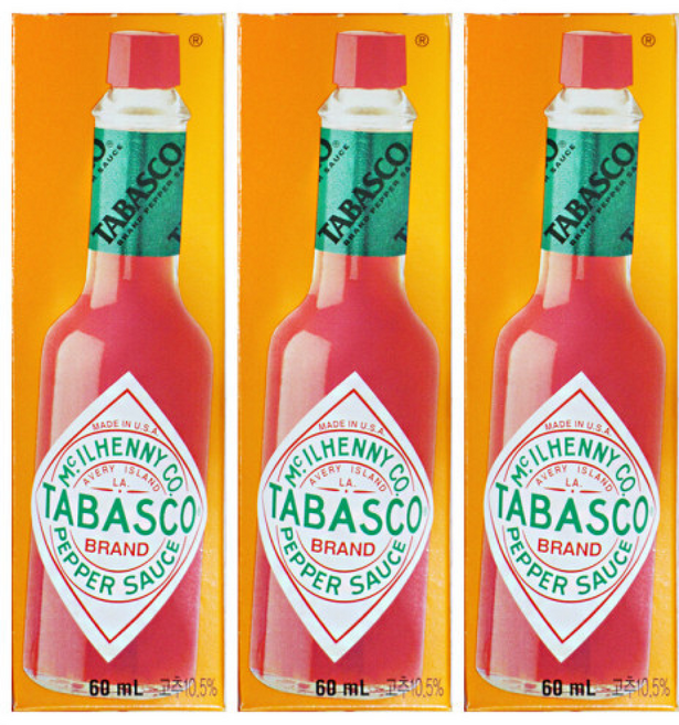 오뚜기 타바스코 페퍼 소스 핫소스, 3개, 60ml