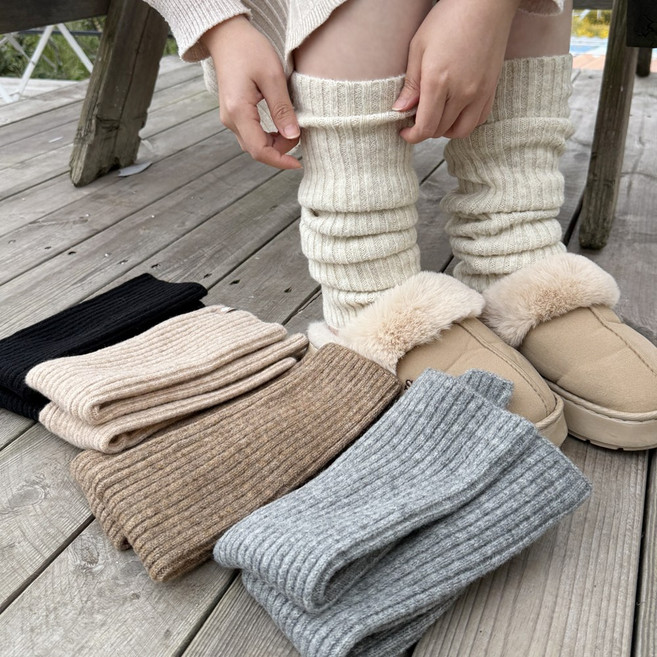 TMC 포근 니트 레그워머 겨울 발토시 롱 양말