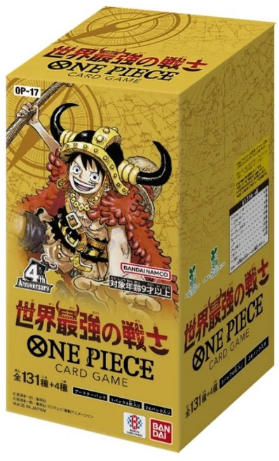 2위 - (26년 8월 발매) 반다이 원피스 카드 게임 부스터팩 세계 최강의 전사 OP-17 BOX 일본판 미개봉, 