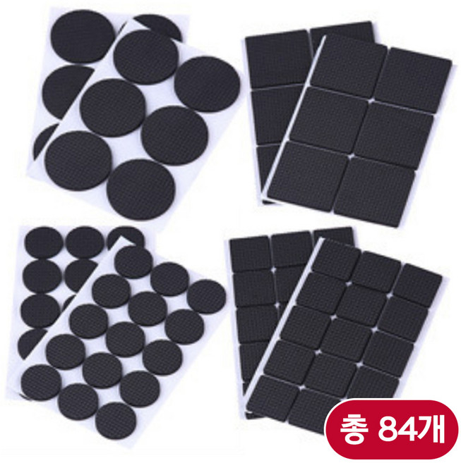 이즈몰 의자 책상 소음방지 긁힘방지 미끄럼 방지 패드 스티커, 84개