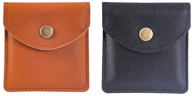 휴대용 포켓 재떨이 1+1 냄새 차단 알루미늄 코팅 파우치, 1개, 브라운+블랙