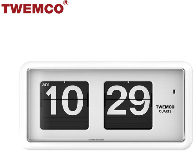 트웸코 QT-30 플립 탁상시계 벽시계 겸용, 화이트