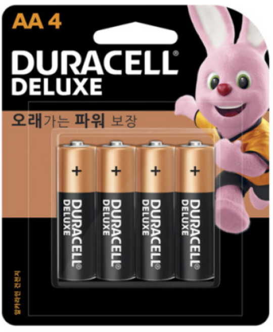 듀라셀 디럭스 건전지 4입 AA AAA 1.5v, 4개입, 3개