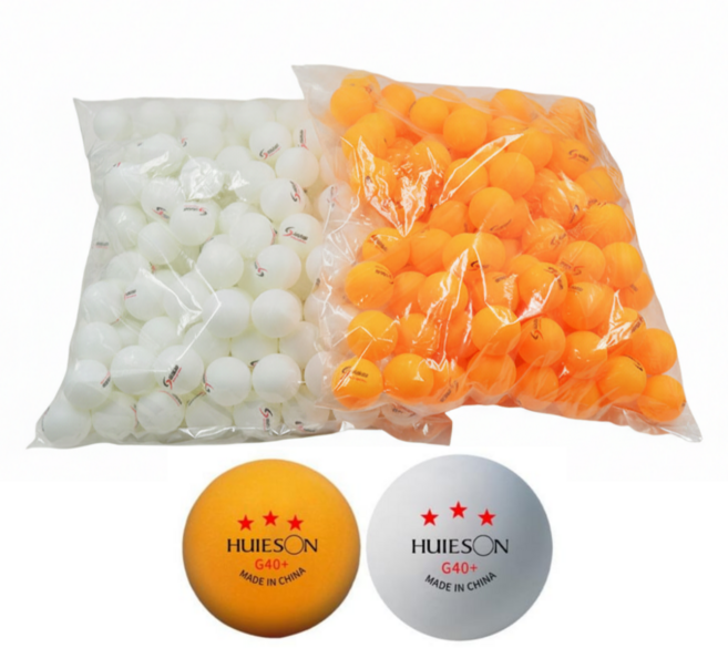 대용량 탁구공 Huison ABS 3성 연습구, 화이트, 1개, 200개입