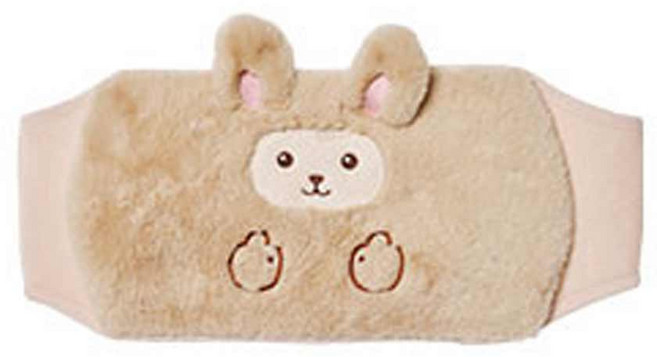 한양의료기 펭순이 쑥 온수 찜질기 온열 찜질팩 충전식 복부 허리 발, 복대형, 토끼 베이지