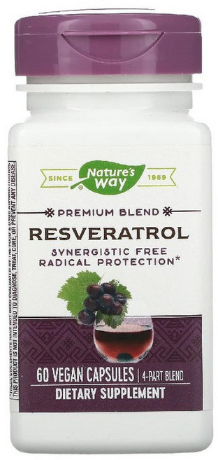네이처스웨이 레스베라트롤 포도씨 추출물 효능 resveratrol 60캡슐, 1개, 60정