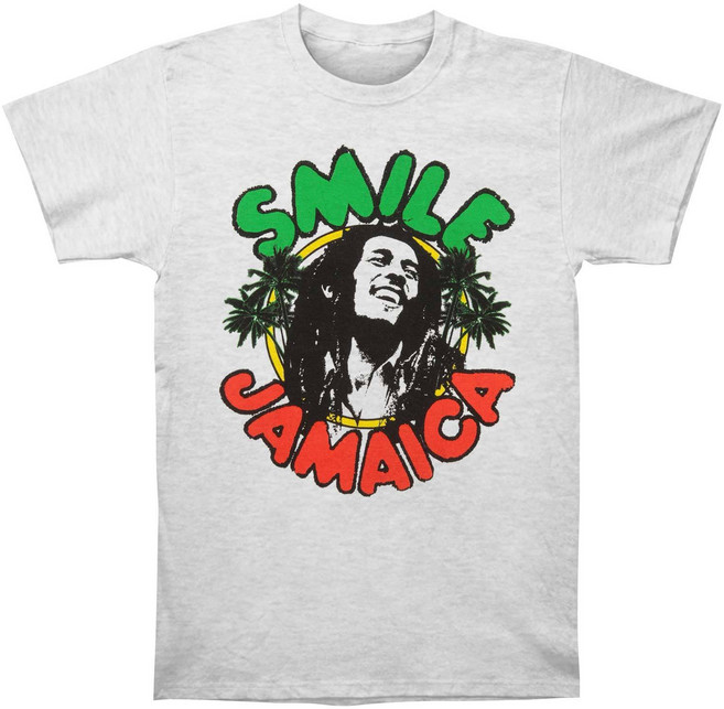 ROCKPANDA Bob Marley Smile Jamaica 반팔티