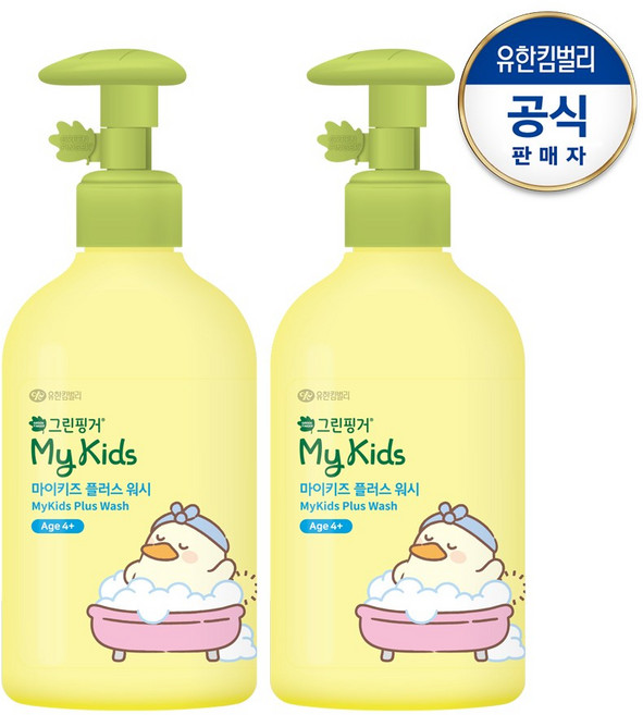 그린핑거 마이키즈 플러스 푸아 워시, 320ml, 2개