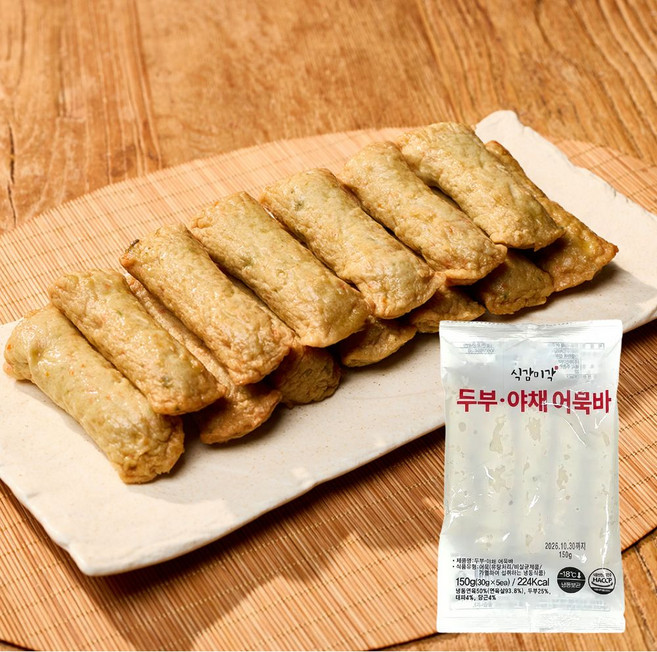 [쇼핑온TV] 식감미각 두부야채어묵바 두부어육바 (1봉 5개입), 8개, 150g