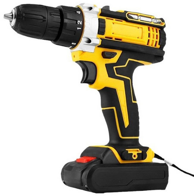 Tiger Pavilion LED 조명 내장 전동드릴 + 드라이버 비트 세트, 1개