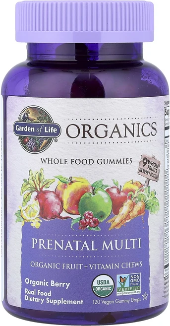 몸관리하세요 겨울입니다 Garden of Life Organics 임산부용 멀티 구미젤리 유기농 베리 비건 구미젤리 120개 특별관리진행, GardenofLifeOrganics임산부용멀티구미젤리, 1개, 120 - 쿠팡