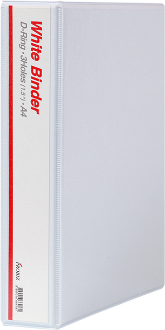 프로비즈 백색 투명 3공 D링 바인더 5cm 화이트 투명, 1개, 화이트투명