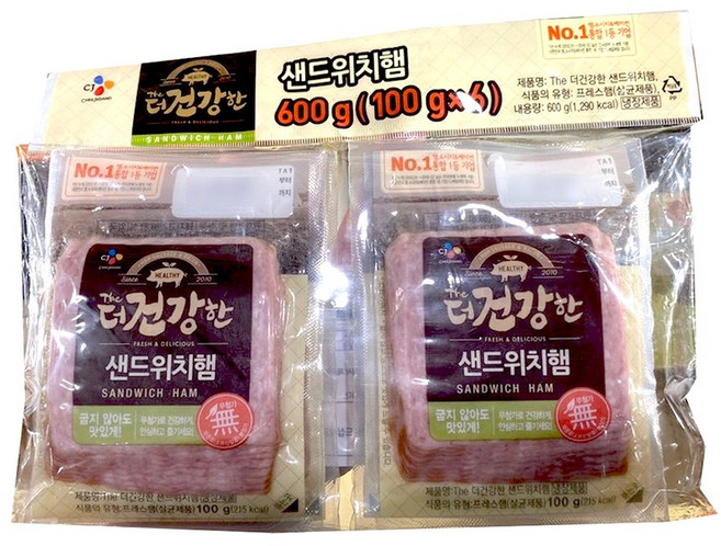 [코스트코]더 건강한 샌드위치 햄 100g -6개입, 6개