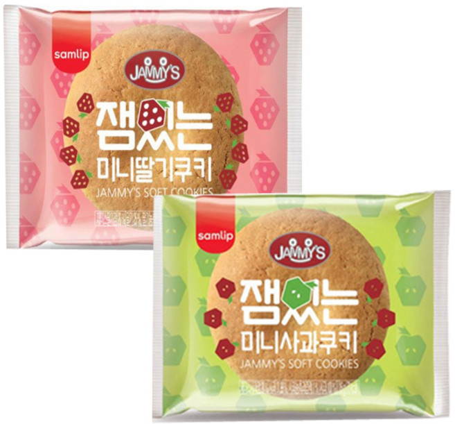 SPC 삼립 미니쿠키 사과맛 16g 30입 + 딸기맛 16g 30입(총 60입), 1세트