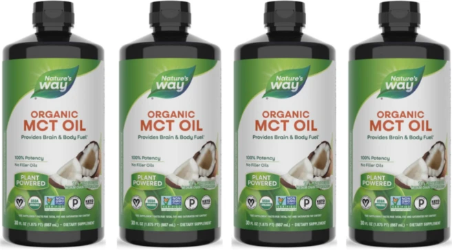[유기농] 네이쳐스웨이 MCT 오일 Nature's Way Organic MCT Oil, 887ml, 4개 - 쿠팡