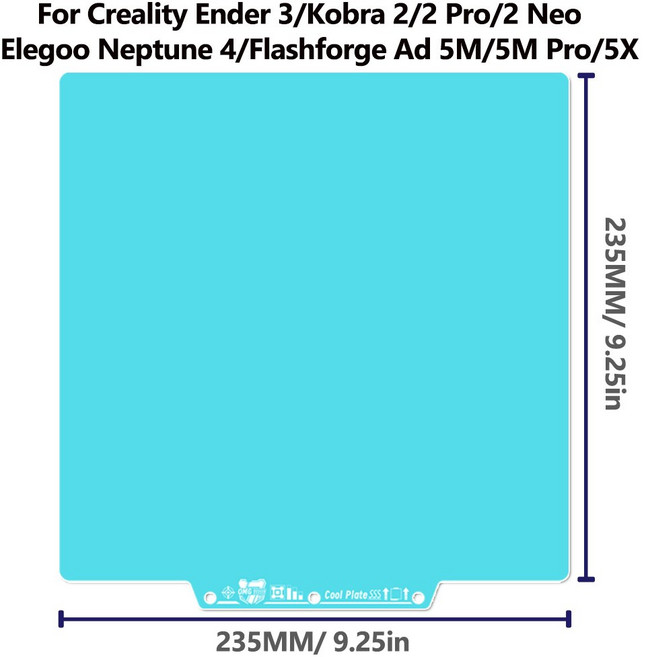 주핀 GECO 플레이트 밤부랩 H2D X2D 콜드 빌드 플레이트 H2S 슈퍼택 베드 P2S PLA 밤부 플레이트용 X1C A1 글레이셔, 1pcs, AD 5X