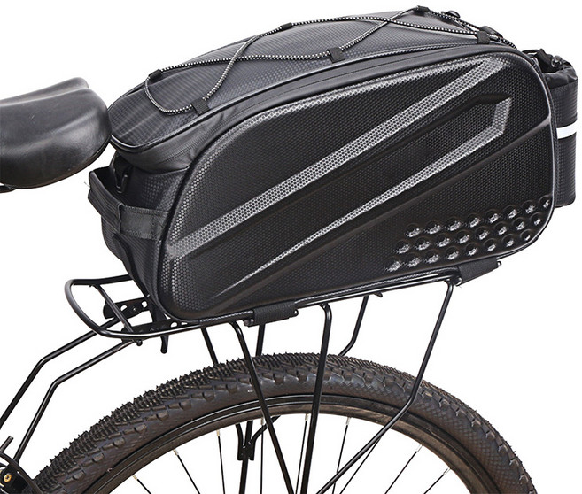 쟈오시 방수 자전거 짐받이 가방 중형, 1개, 블랙