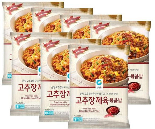 바이오푸드몰_청정원 고추장제육볶음밥, 7개, 400g