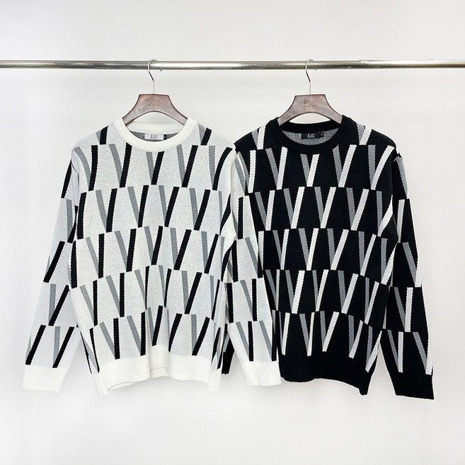 투솜 남성골프니트 여성골프니트 커플골프니트 여자골프웨어 남자골프웨어 남성 골프니트 V-패턴 라운드 니트웨어 봄 가을 겨울 남자골프의류 봄골프웨어