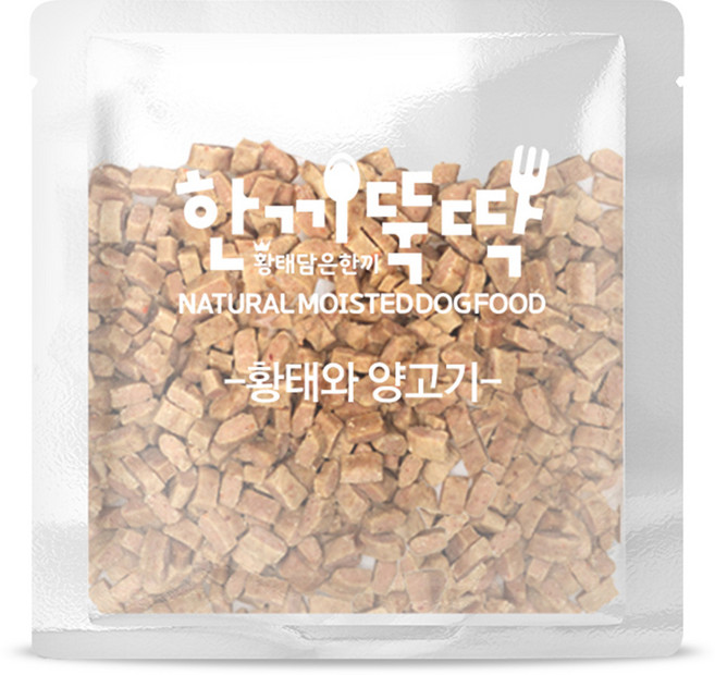 한끼뚝딱 전연령 강아지 황태담은 소프트 사료 습식 50g, 황태+양, 1개